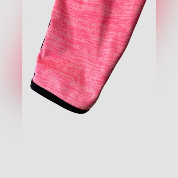 H&M Sport Jacket Youth Girls Hoodie Full Zip Pink/Black 6-8Y Thumb Holes - Picture 5 of 8